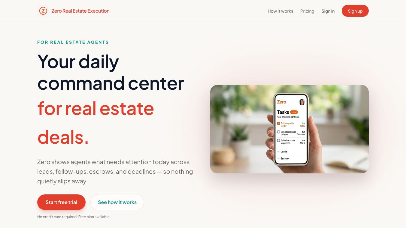 Zero Real Estate Execution