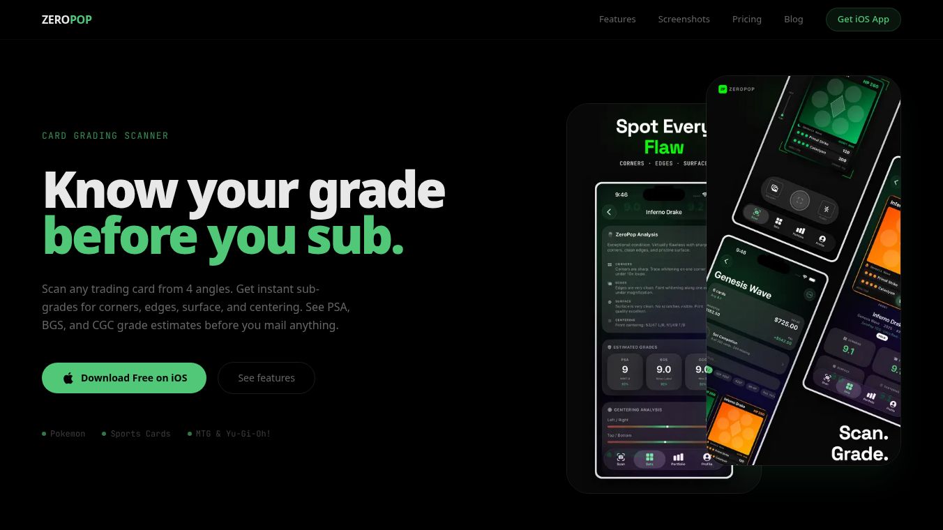 ZeroPop: AI Card Grader
