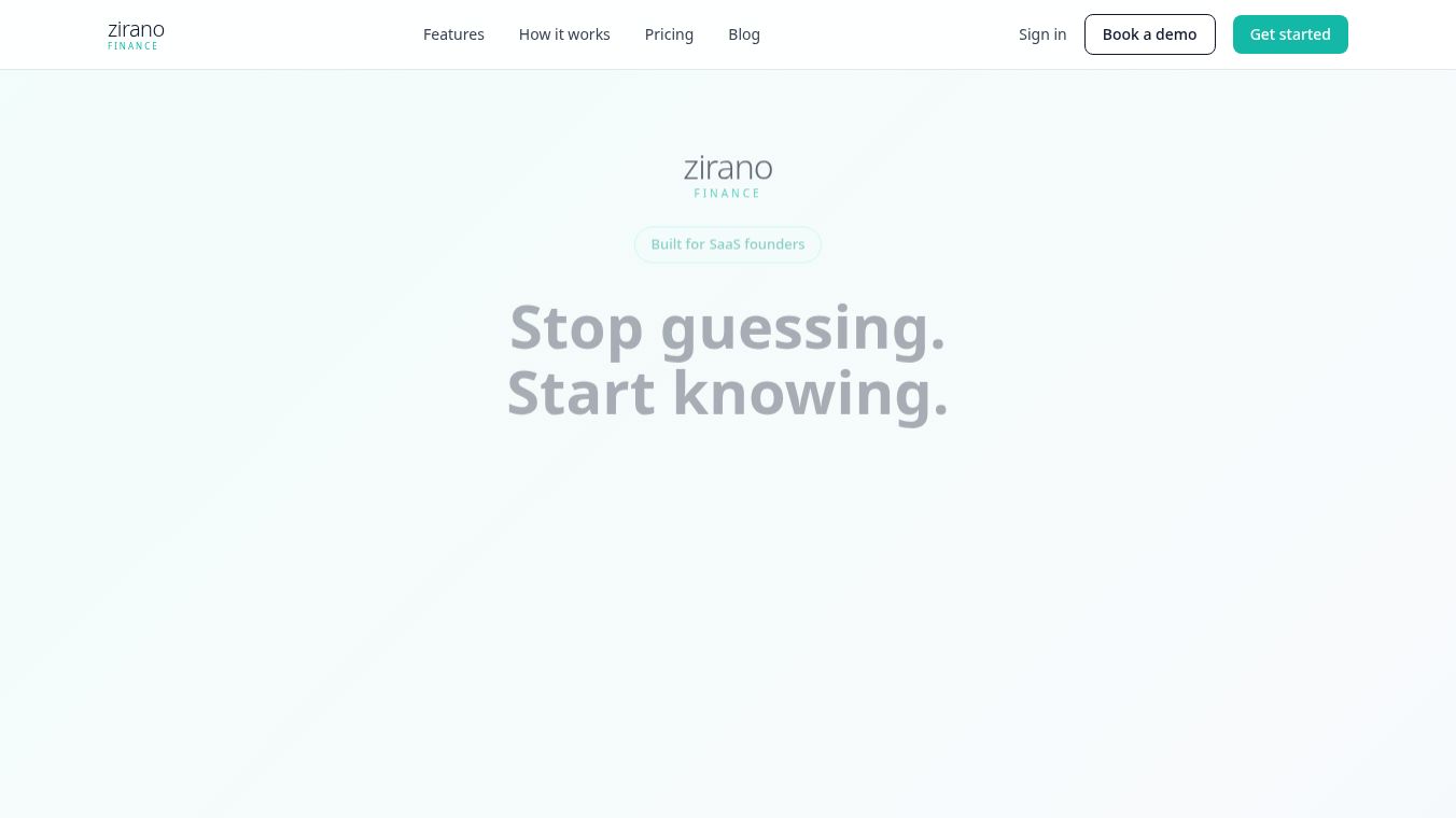 Zirano — Your CFO, from $19 a month.