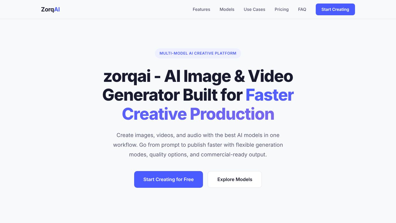 Zorq AI — AI Image & Video Generator