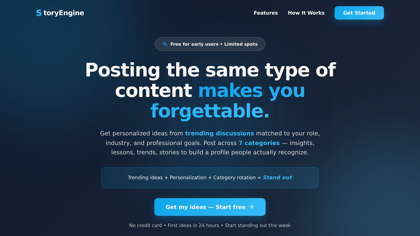 Ztory Engine - AI LinkedIn Content Ideas