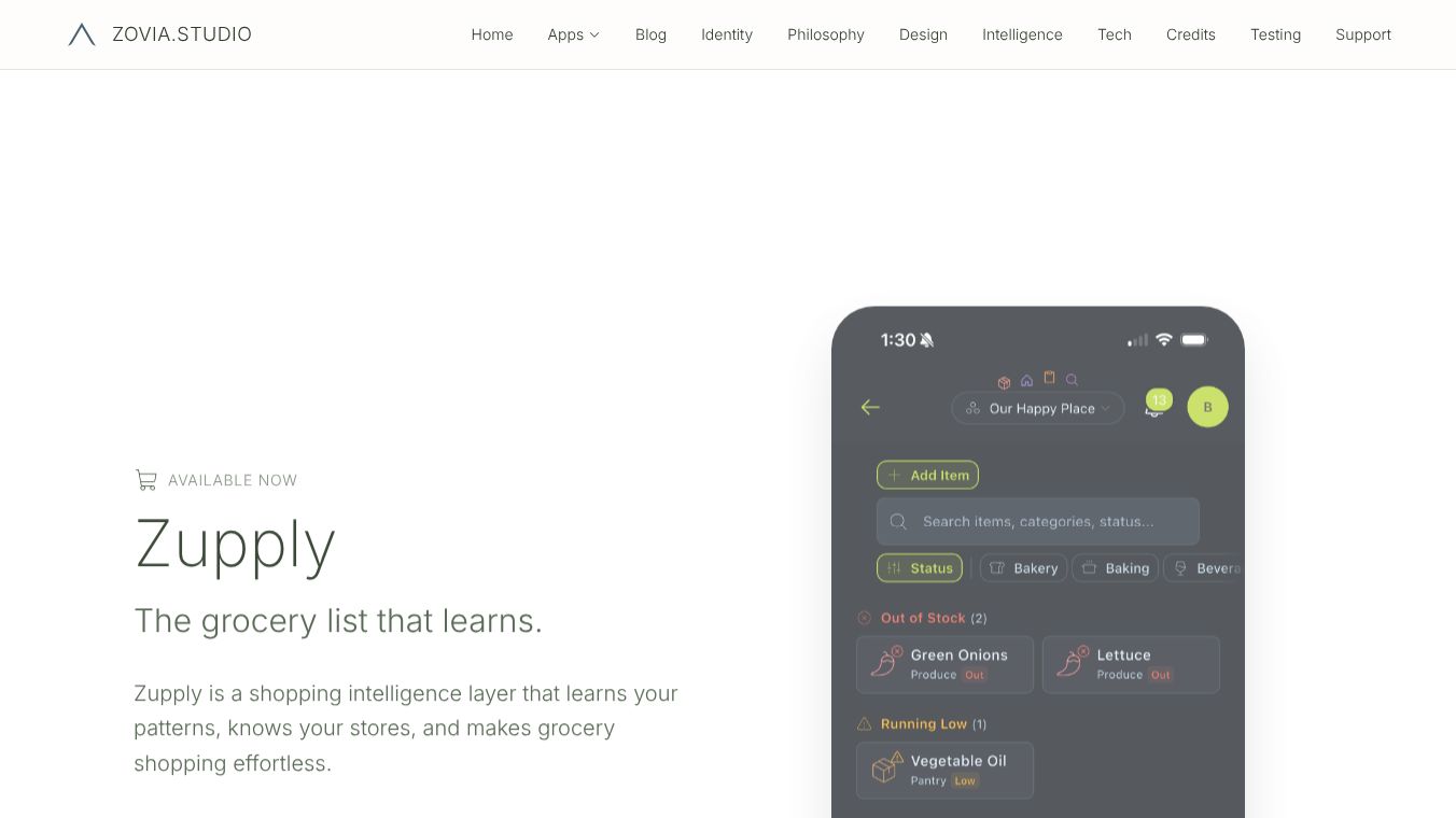 Zupply: Grocery lists with AI