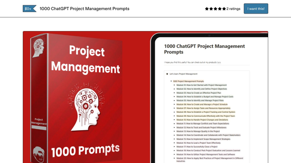 1000 ChatGPT Project Management