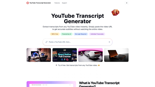 YouTube Transcript Generator