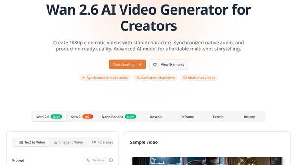 Wan 2.6 AI Video Generator | Multi-Shot & Text to Video