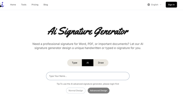 AI Signature Generator