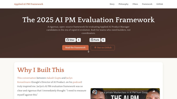 2025 AI PM Evaluation Framework