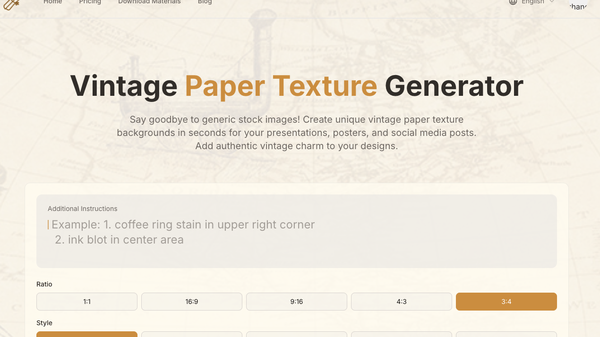 Vintage Paper Generator