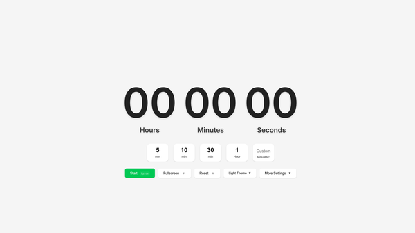 Fullscreen Countdown Timer