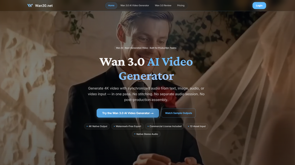 Wan 3.0 AI Video Generator