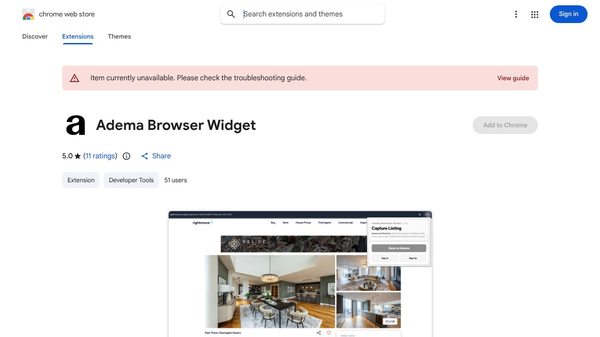 Adema browser widget