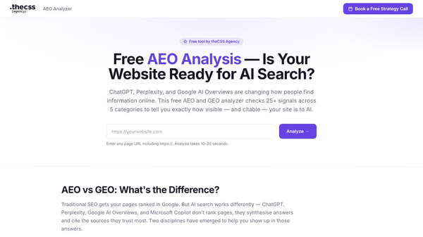 AEO & GEO Analyzer