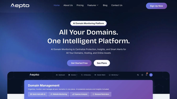 Aepto – AI for Domains & Websites