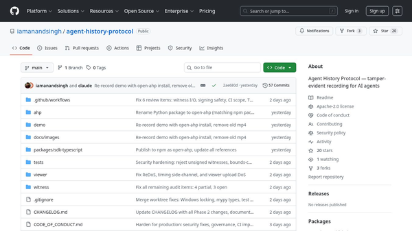 Agent History Protocol