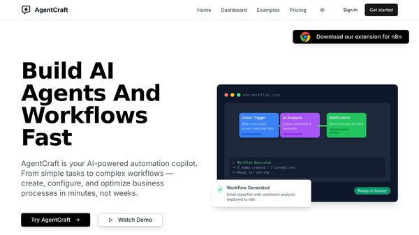 AgentCraft. Like Cursor, but for n8n
