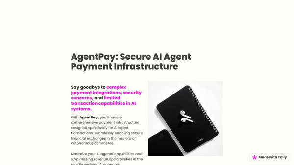 AgentPay - Payments Infra for Agents