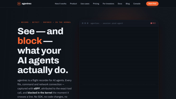 agentrec : Flight recorder for AI agents