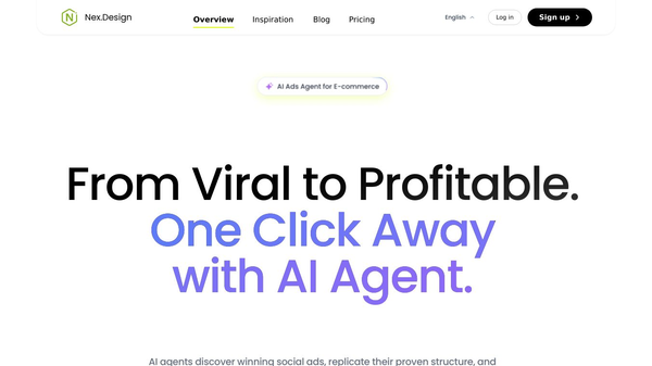 AI Ads Agent Launch: nex.design