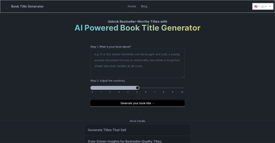 AI Book Title Generator