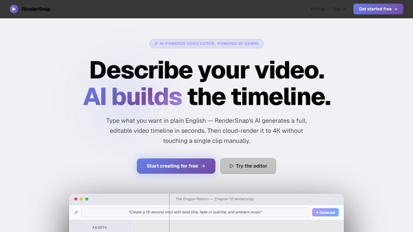 AI builds the timeline video editor tool