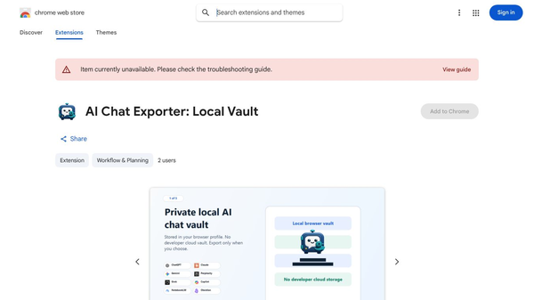 AI Chat Exporter: Local Vault