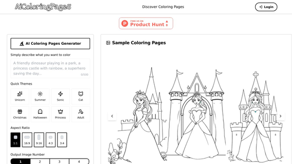AI Coloring Pages Generator