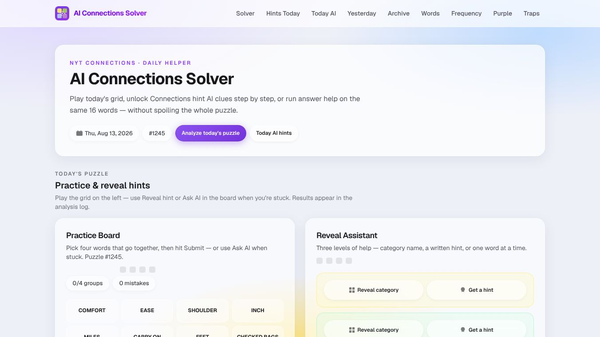 AI Connections Solver