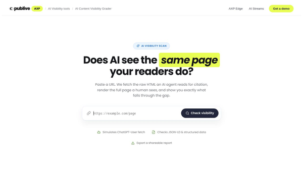 AI Content Visibility Grader