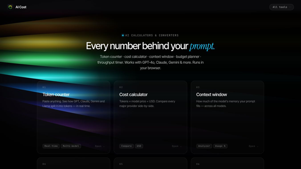 AI Cost —Token Counter & Cost Calculator