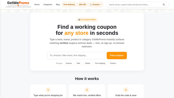 AI Coupon Finder by GetMePromo