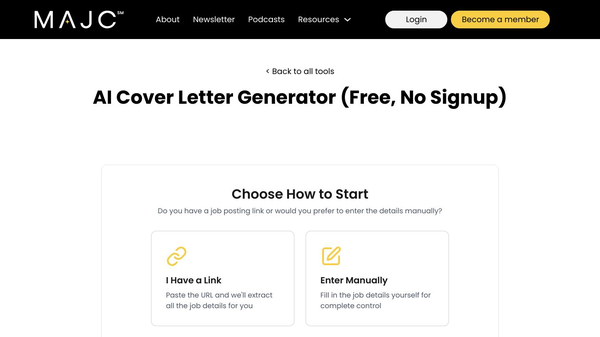 AI Cover Letter Generator by MAJC