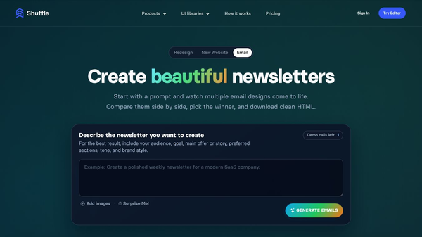 AI Email Design by Shuffle