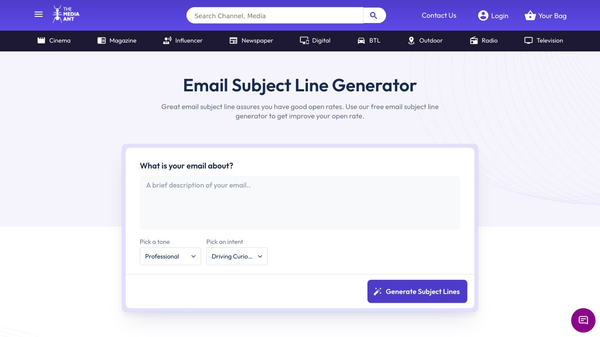 AI Email Subject Line Generator Tool
