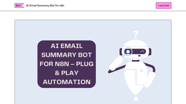 AI Email Summary Bot for n8n