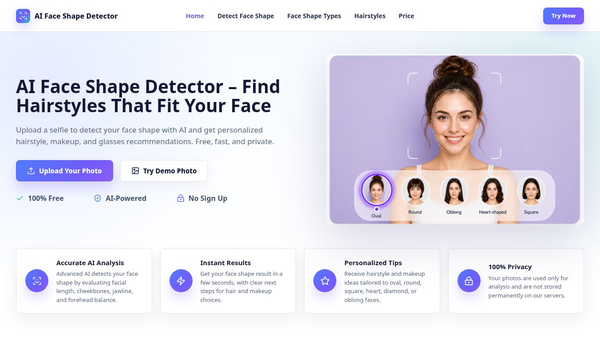 AI Face Shape Detector