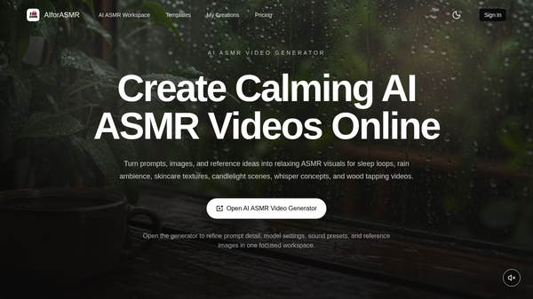 AI for ASMR