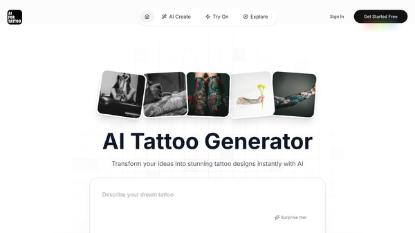 AI For Tattoo Generator and Try On