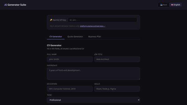 AI Generator Suite