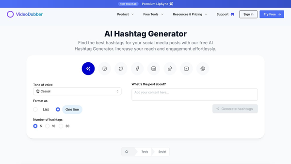 AI Hashtag Generator