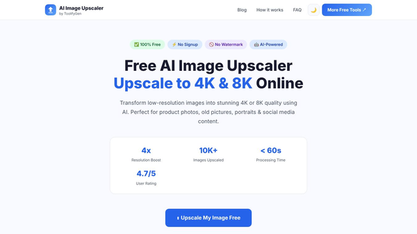 AI Image Upscaler by ToolifyGen