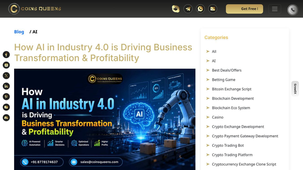 Ai in industry 4.0 | CoinsQueens