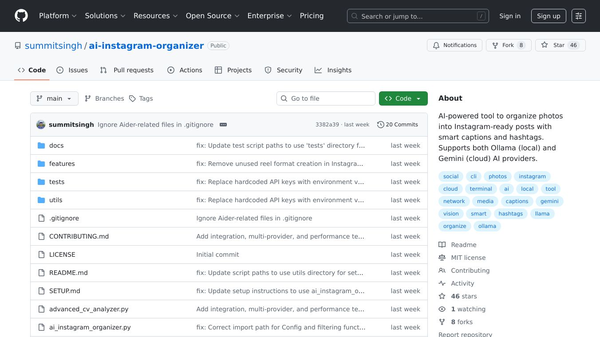 AI Instagram Organizer
