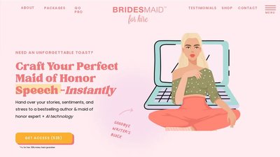 AI Maid of Honor Speech Writing Tool