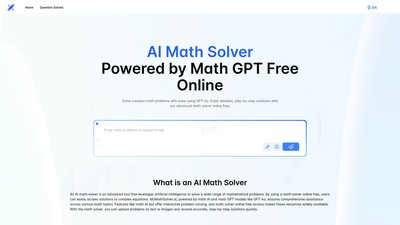 AI Math Solver Powered by Math GPT Free Online
