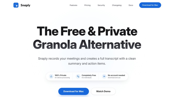 AI Meeting notes by Snaply