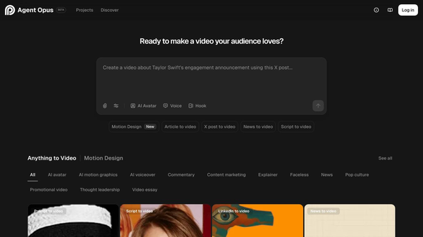 AI Motion Designer by Agent Opus