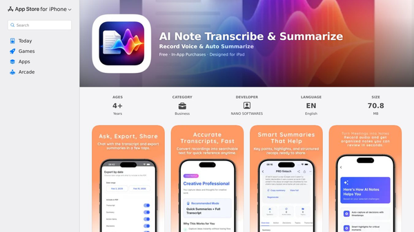 AI Note Transcribe & Summarize