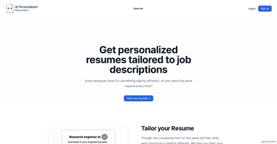 AI Personalized Resumes