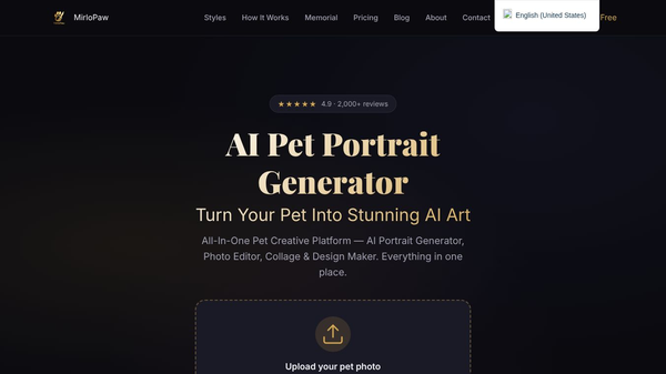 AI Pet Portrait Generator