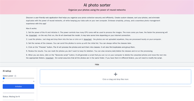 AI photo sorter